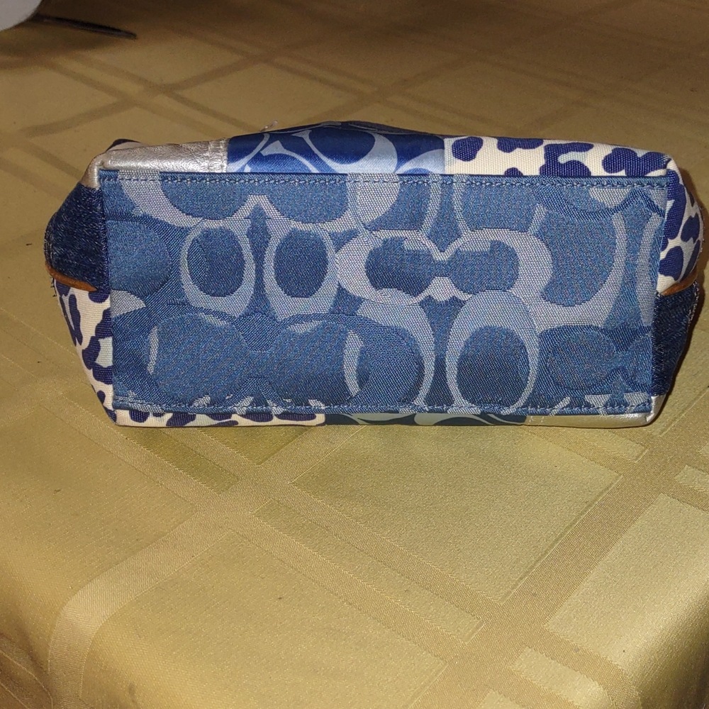 Coach Rare Embroided Multi-Patchwork Denim Pouche… - image 3